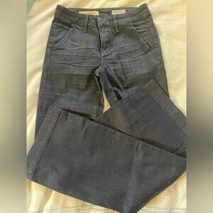 Anthropologie Pilcro Dark Blue Trouser Leg Jeans size 27